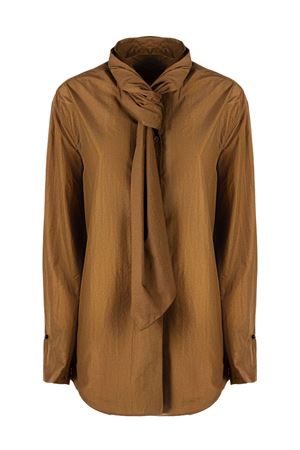 Camicia in misto cotone marrone ALBERTA FERRETTI | A020766300518
